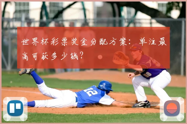 世界杯彩票奖金分配方案：单注最高可获多少钱？