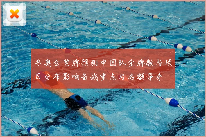 冬奥会奖牌预测中国队金牌数与项目分布影响备战重点与名额争夺